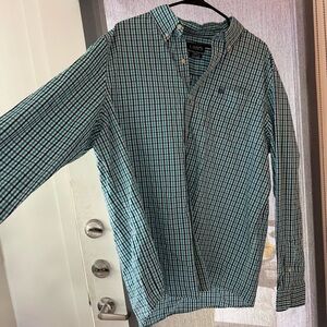 Green and Blue Checkered Shirt